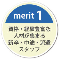 merit1　資格・経験豊富な人材が集まる新卒・中途・派遣スタッフ